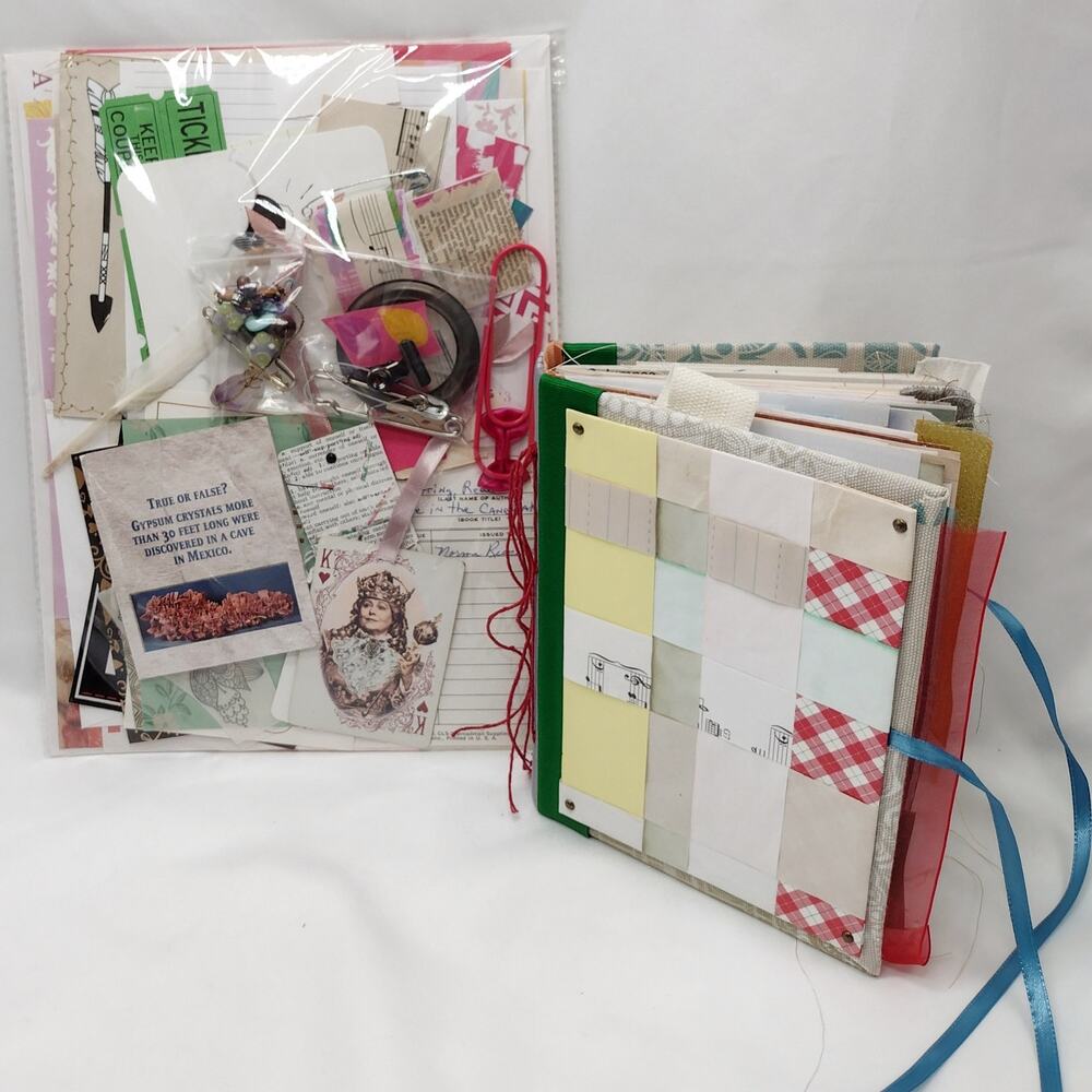 Eclectic Junk Journal 7, Handmade Recycled Journal, Mixed Media Journal